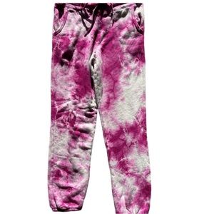 🌺MICHAEL STARS Storm Wash Cozy Joggers in Majesty Pink Tie-dye Size Small🌺